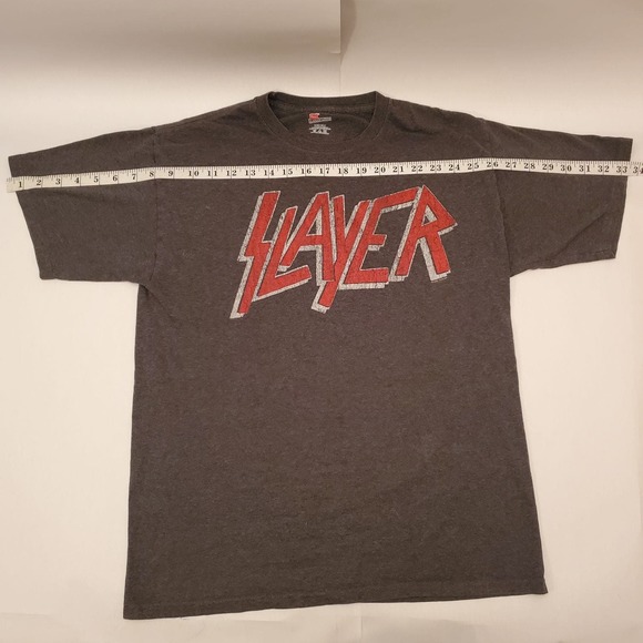 Slayer T-Shirt Medium Haynes Authentic 2000's Logo - Picture 2 of 4